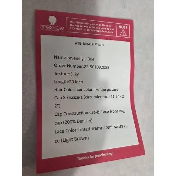 RPGShow RARE Raven Elyse 004 Human Hair Lace Front Wig - Picture 8 of 9